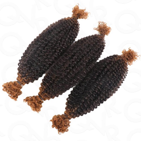 Spring Twist Kinky Bulk Ombre #T1B/30 Color Hair Type 3C 4A Hair Extensions Spring Twist Kinky Bulk Ombre #T1B/30 Color Hair Type 3C 4A Hair Extensions