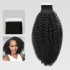 Seamless Afro Kinky Curly Tape in Hair Extensions Natural Black Human Hair