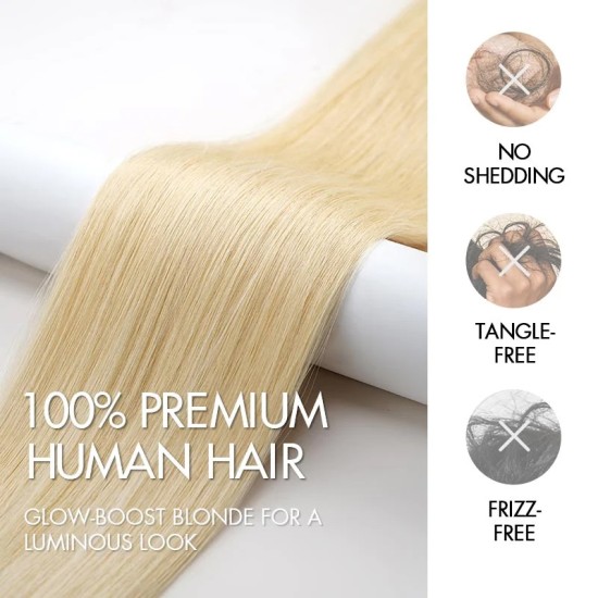 Invisible Straight Tape In Hair Extensions Natural Black Premium #613 Blonde Human Hair Invisible Straight Tape In Hair Extensions Natural Black Premium #613 Blonde Human Hair