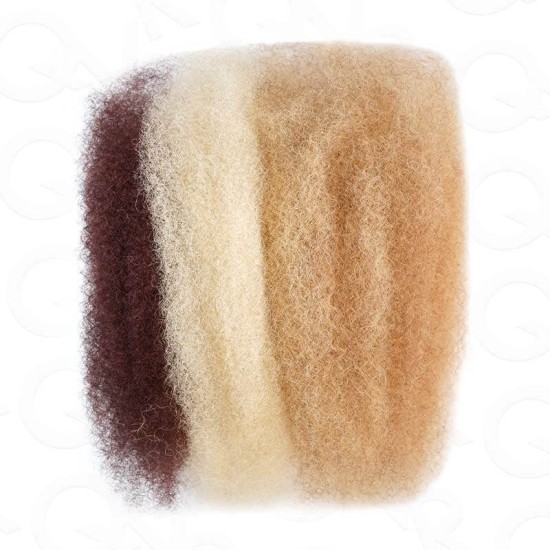 3 In 1 Afro Kinky Bulk Three Colors #32/16/613 Human Hair Extensions For Braiding Dreadlock Hair 3 In 1 Afro Kinky Bulk Three Colors #32/16/613 Human Hair Extensions For Braiding Dreadlock Hair