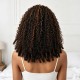Brown Highlight V Part Wigs Burmese Curly Invisible Lace Edge Human Hair Wig Brown Highlight V Part Wigs Burmese Curly Invisible Lace Edge Human Hair Wig